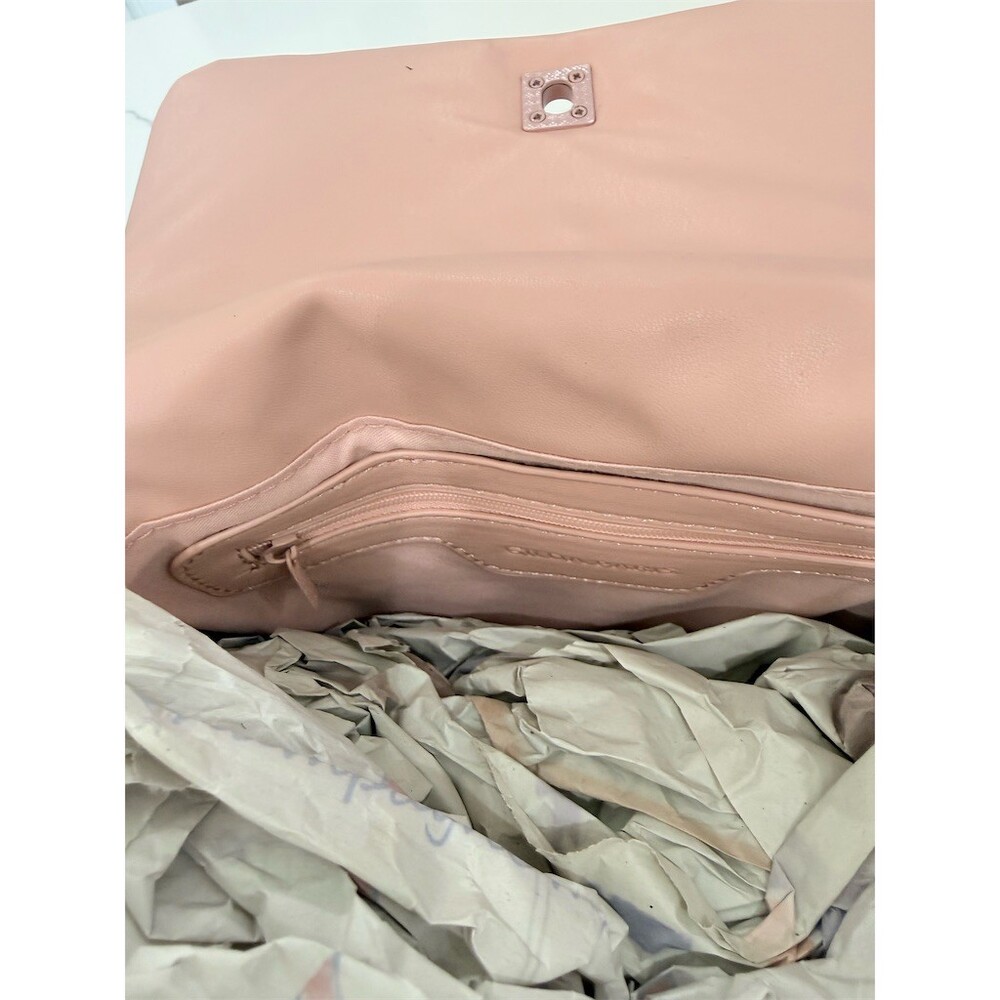 $159 Gilda Paris Small Quilted Shoulder Bag Blush Pink Chain Strap Logo cute - Picture 7 of 7